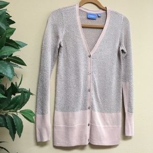 Blush & Silver Cardi Vera Wang-Sz XS